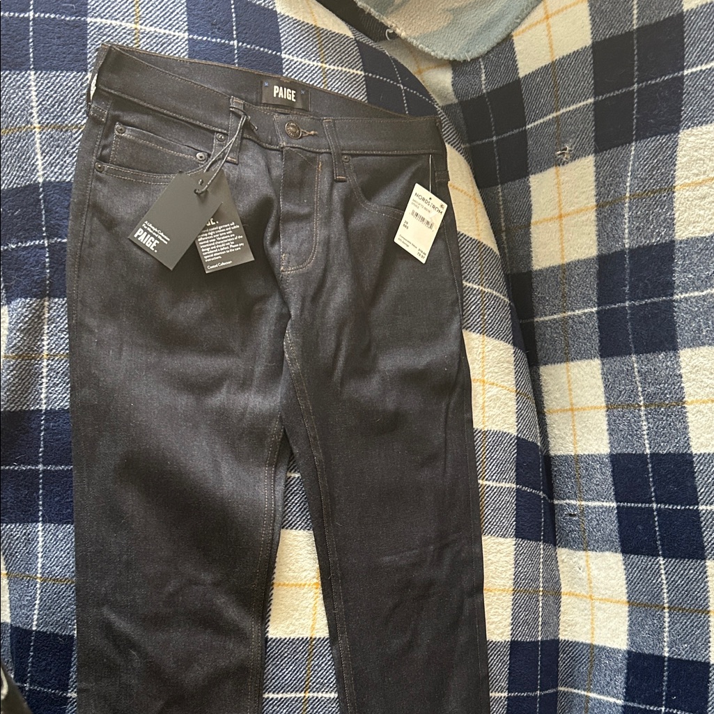 Paige Men's Slim Jeans In Dark Indigo Black
